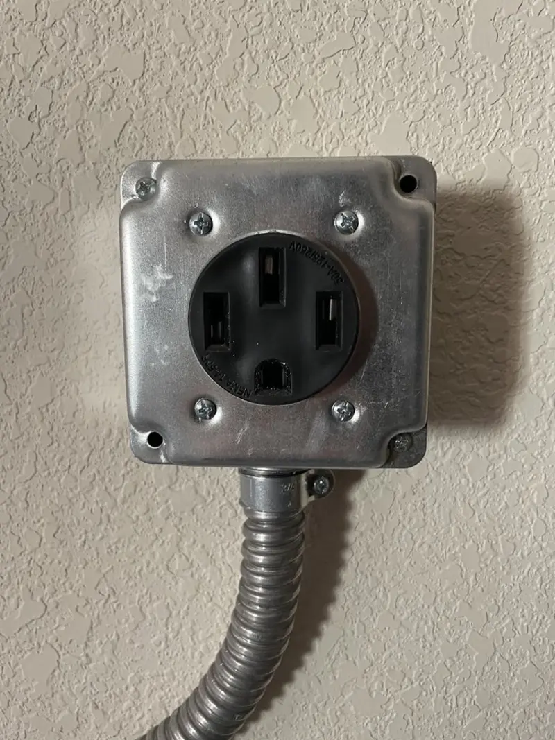 NEMA 14-50 outlet installed for Electrical Panel Upgrade in Hagar